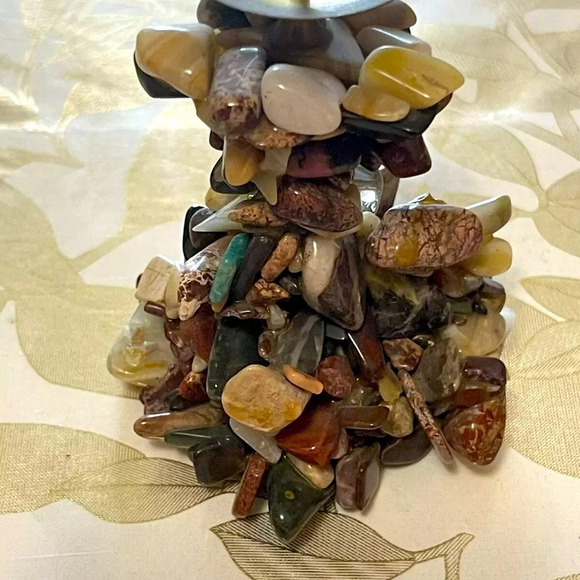 Vintage Natural sea stone candle holder stand candlestick handmade h 4 1/2” - Picture 2 of 5